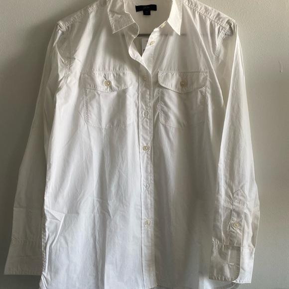 J. Crew Oversized Poplin Boyfriend Shirt NWT - Picture 2 of 3